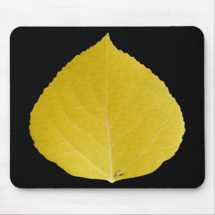 Gelbes Aspen-Blatt #5 Mousepad