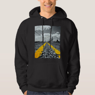 Gelbes Asphalt Highway Road Creative Fotografy Hoodie