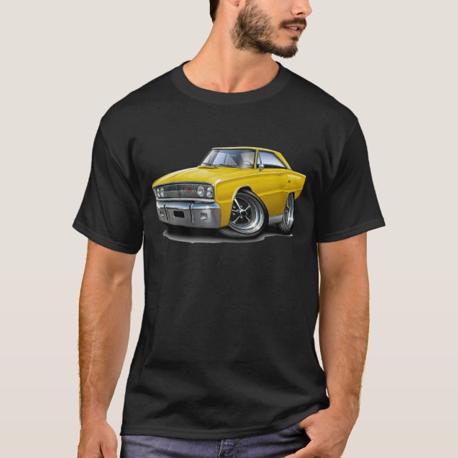 Gelbes Auto 1967 Coronet Funktelegrafie T-Shirt (Vorderseite)