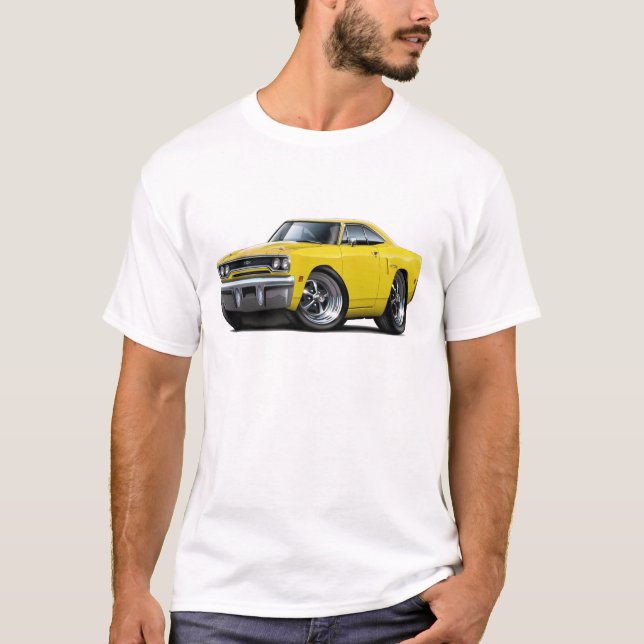Gelbes Auto 1970 Plymouths GTX T-Shirt (Vorderseite)