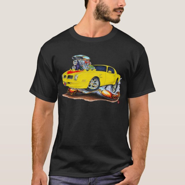 Gelbes Auto 1974-76 Transportes morgens T-Shirt (Vorderseite)