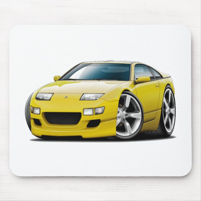 Gelbes Auto Nissans 300ZX Mousepad (Vorne)