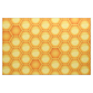 Gelbes Bienenwaben-Muster Stoff