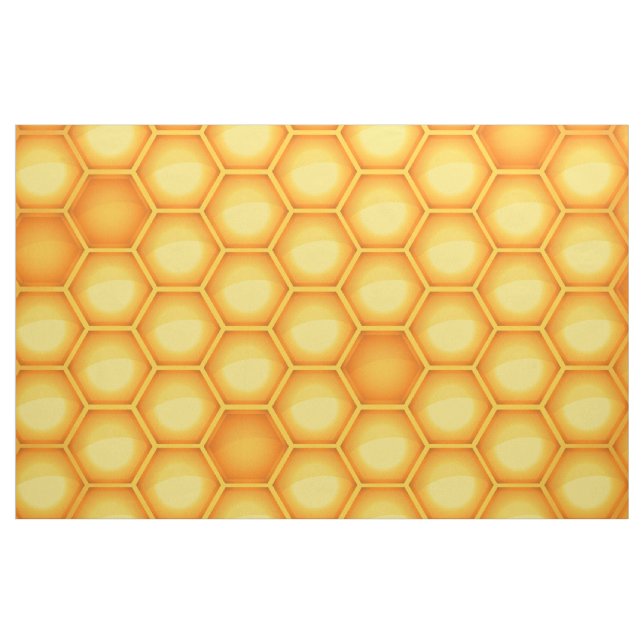 Gelbes Bienenwaben-Muster Stoff (Yard (91,4 cm))