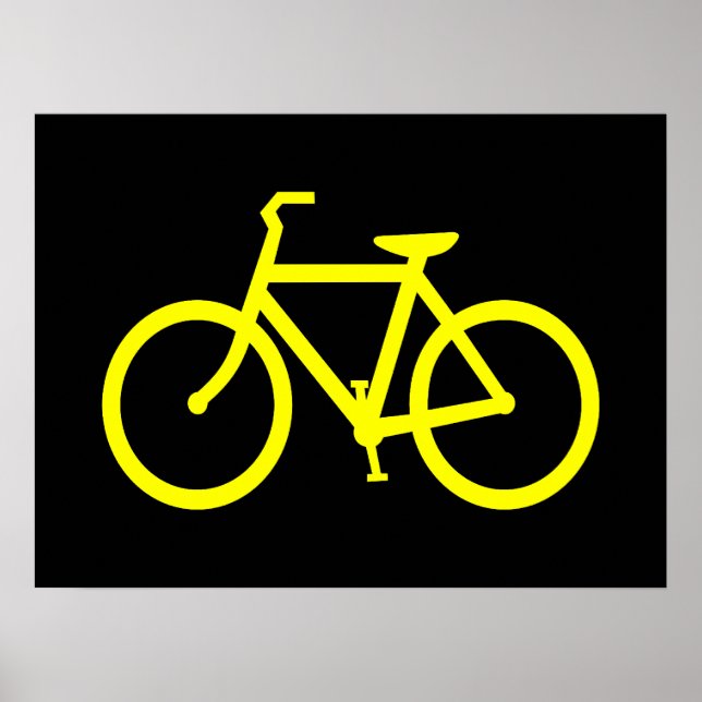 Gelbes Bike Poster (Vorne)