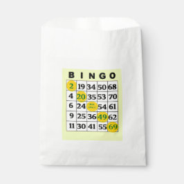 Gelbes BINGO-Card-Gastgeschenk Geschenktütchen