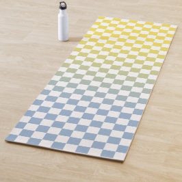 Gelbes bis hellblaues Ombré Prüfmuster Yogamatte