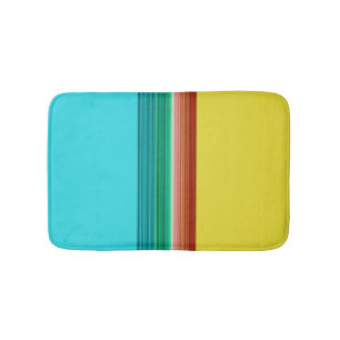 Gelbes blaues Multicolor-Streifenmuster Badematte