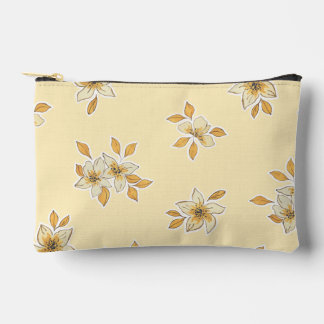 Gelbes Blumengesteck/Toilettenbeutel Zubehörtasche