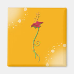 Gelbes BlumenMagnet_Square Magnet