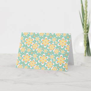 Gelbes Blumenmuster Karte