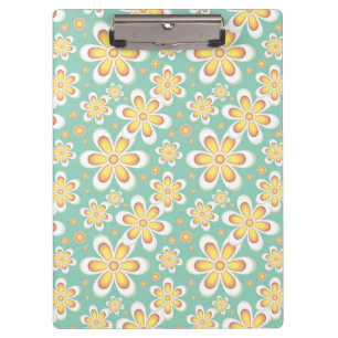 Gelbes Blumenmuster Klemmbrett