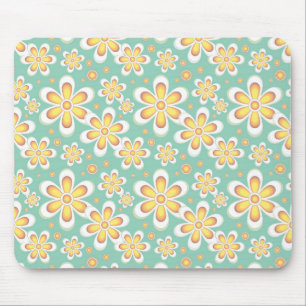 Gelbes Blumenmuster Mousepad