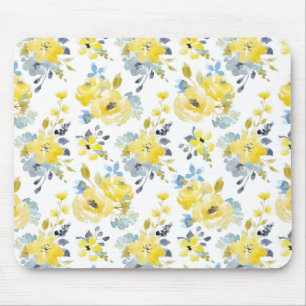 Gelbes Blumenmuster Mousepad