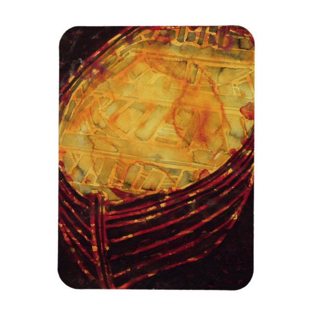 Gelbes Boot 2007 Magnet (Vertikal)