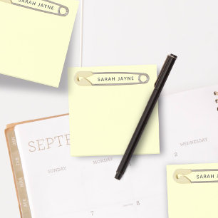 Gelbes Button Geschlechtsneutrale Babydusche Post-it Klebezettel