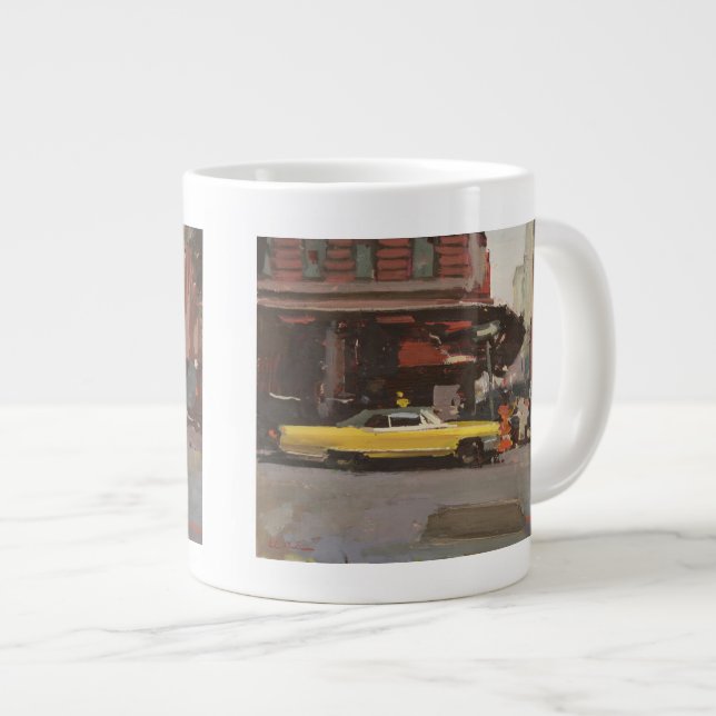 Gelbes Cadillac 2012 Jumbo-Tasse (Vorderseite Rechts)