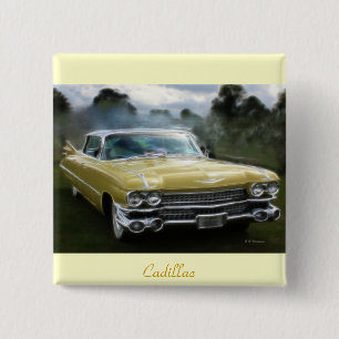 Gelbes Cadillac Button