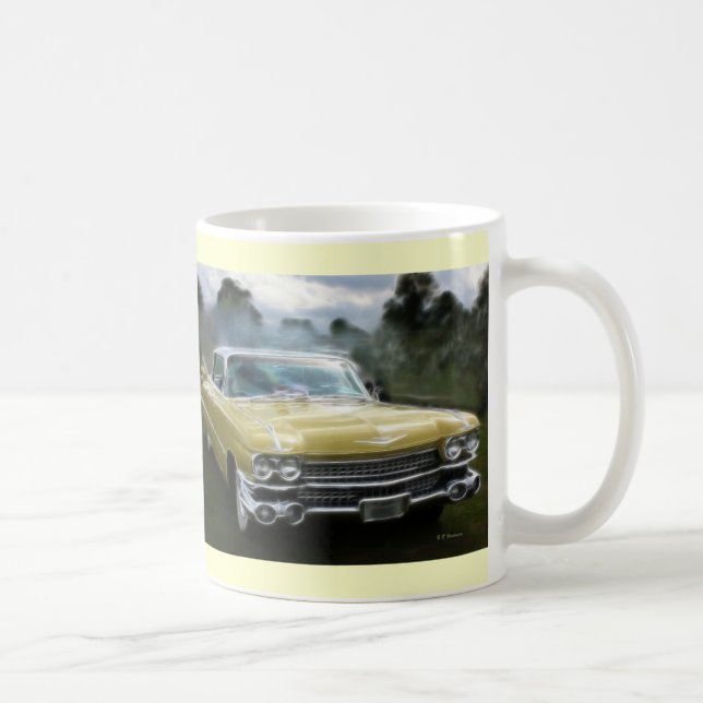 Gelbes Cadillac Kaffeetasse (Rechts)