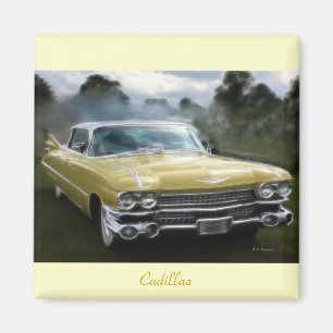 Gelbes Cadillac Magnet