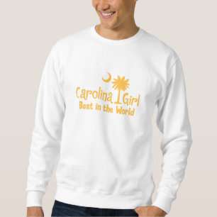 Gelbes Carolina-Mädchen am besten in der Welt Sweatshirt