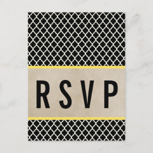 Gelbes Chic Quatrefolie UAWG Postkarte