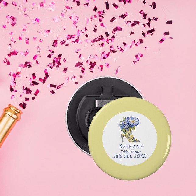 Gelbes Chinoiserie-High-Heel-Brautparty Flaschenöffner (Von Creator hochgeladen)