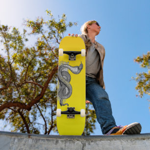 Gelbes Cobra - Skateboard