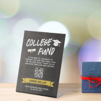 Gelbes Cooles Chalkboard Abschluss Uni Fund
