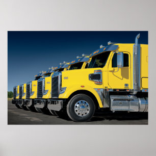 Gelbes Coronado Freightliners Poster