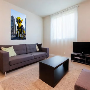 Gelbes Cyberpunk-Alien   Art der AI Poster