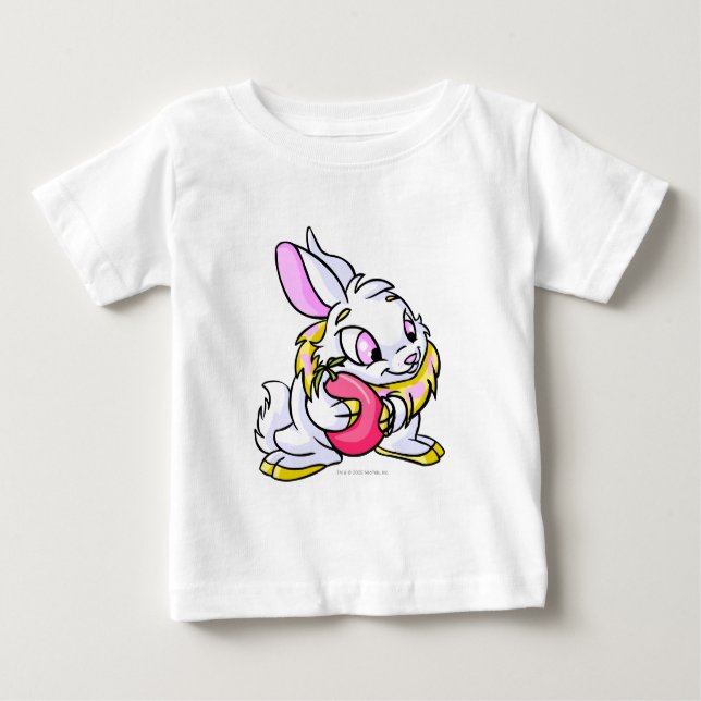 Gelbes Cybunny, das Negg umarmt Baby T-shirt (Vorderseite)