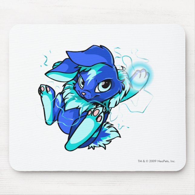 Gelbes Cybunny mit Sternen Mousepad (Vorne)