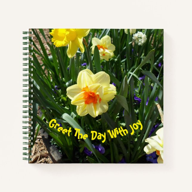Gelbes Daffodil Notizbuch (Vorderseite)