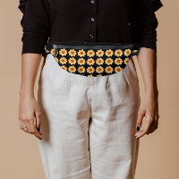 Gelbes Dahlia-Blumenmuster auf schwarz