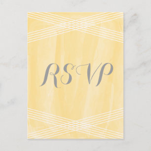 Gelbes Deko UAWG Einladungspostkarte