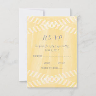Gelbes Deko UAWG RSVP Karte