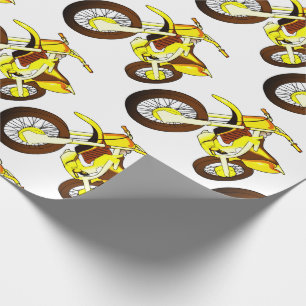 Gelbes Dirtbike 🚲 MX-Motorrad 🏍  Geschenkpapier