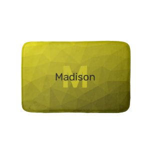 Gelbes dunkles Omergeometrie-Maschenmuster Monogra Badematte