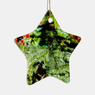 Gelbes dunkles Ornament Stern, Einzigartiger sonni