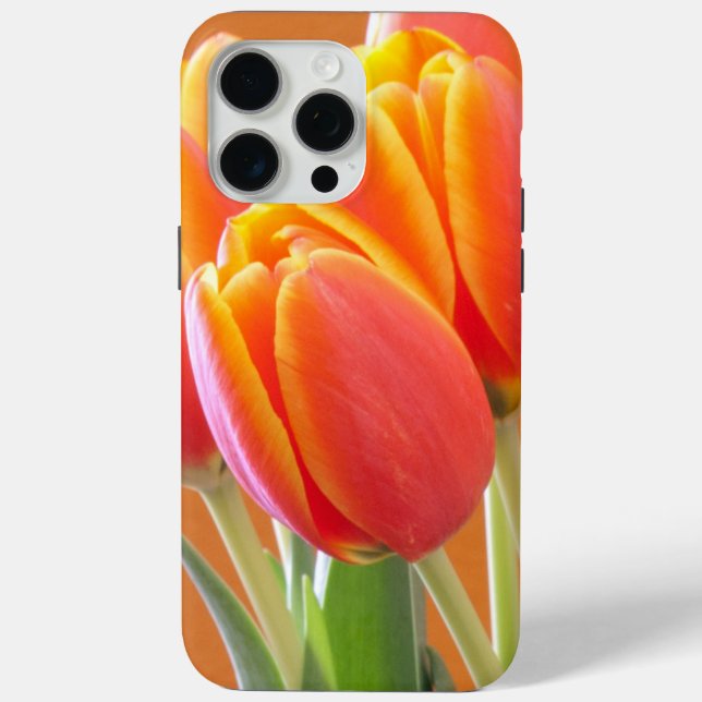 Gelbes Edge-lebhaftes Orange-Tulip-Foto Case-Mate iPhone Hülle (Rückseite)