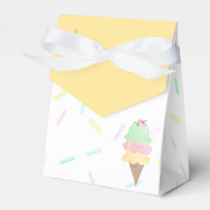 Gelbes Eiscreme-Party Geschenkschachtel