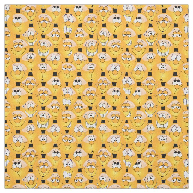 Gelbes 😀 Emoji-Muster Stoff (Muster)