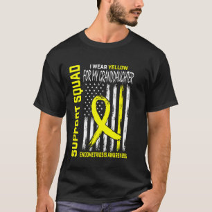 Gelbes Enderometriose-Bewusstseins-Enkelin-Unterst T-Shirt