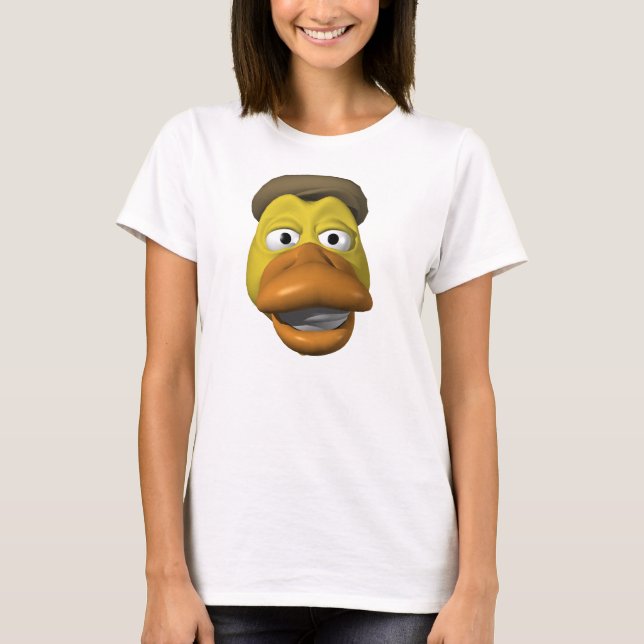 Gelbes Entengesichtsgesicht T-Shirt (Vorderseite)
