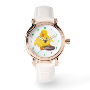 Gelbes Entlein-Uhr-Geschenk Armbanduhr