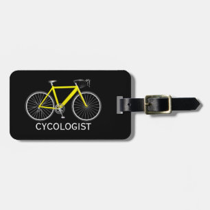 Gelbes Fahrrad auf Schwarz Gepäckanhänger