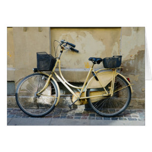 Gelbes Fahrrad in Kopenhagen, Dänemark Blank Card
