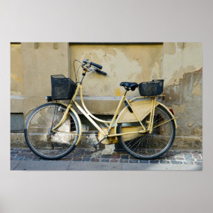 Gelbes Fahrrad, Kopenhagen, Dänemark Poster