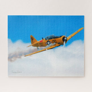 Gelbes Flugzeug-Puzzlespiel Puzzle